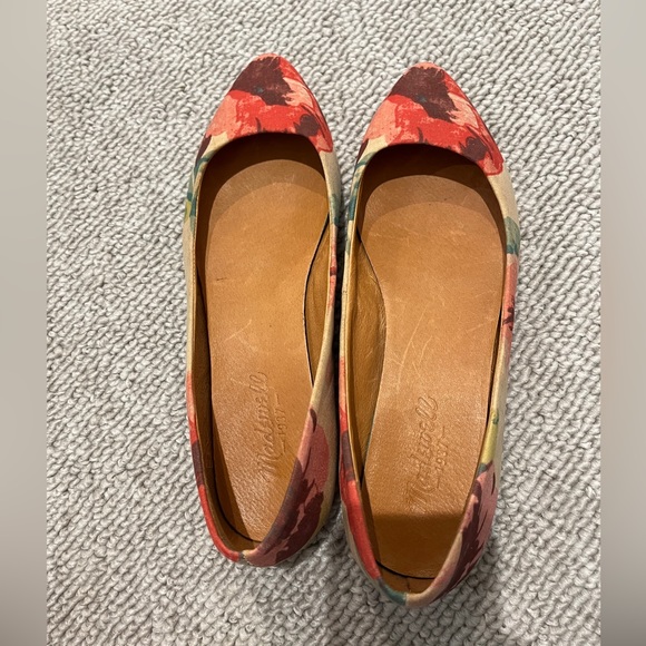 Madewell Floral Boho Flower Art Flat Shoe Mary Jane Pointy Ballet 6.5 - Picture 2 of 8
